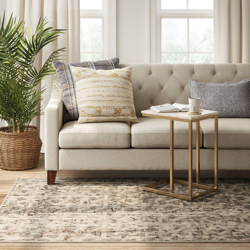 slide 2 of 4, 5'x7' Eliot Geo Area Rug Tan/Beige/Gray - Threshold™, 1 ct