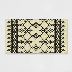 1'8"x2'10" Washable Lyndon Geometric Rug Black/White - Threshold™: Modern Indoor Accent, Fade & Stain Resistant