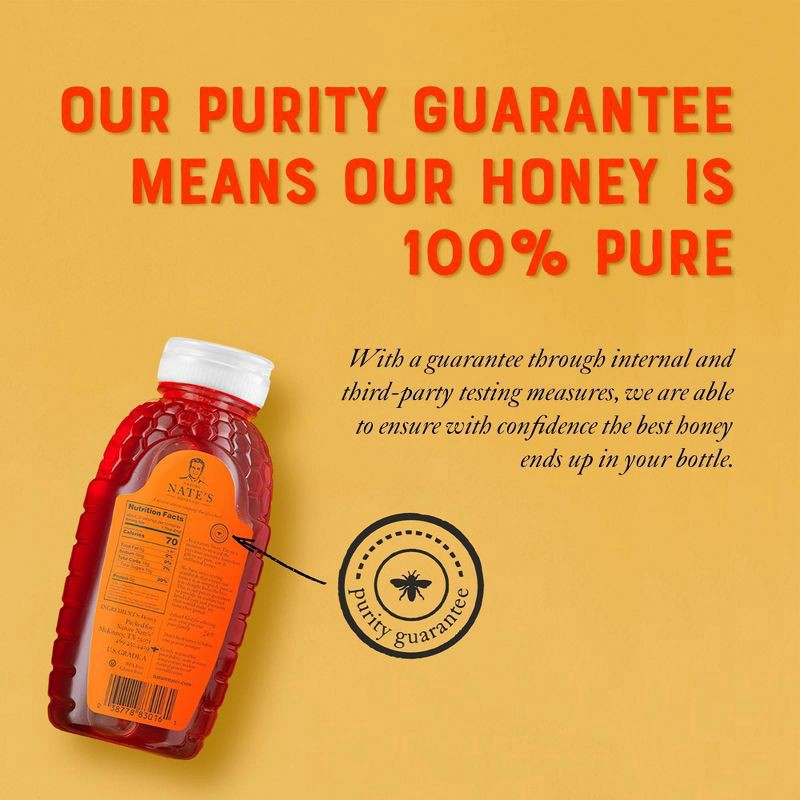slide 7 of 7, Nate's 100% Pure Raw & Unfiltered Texas Honey, 32oz, 32 oz