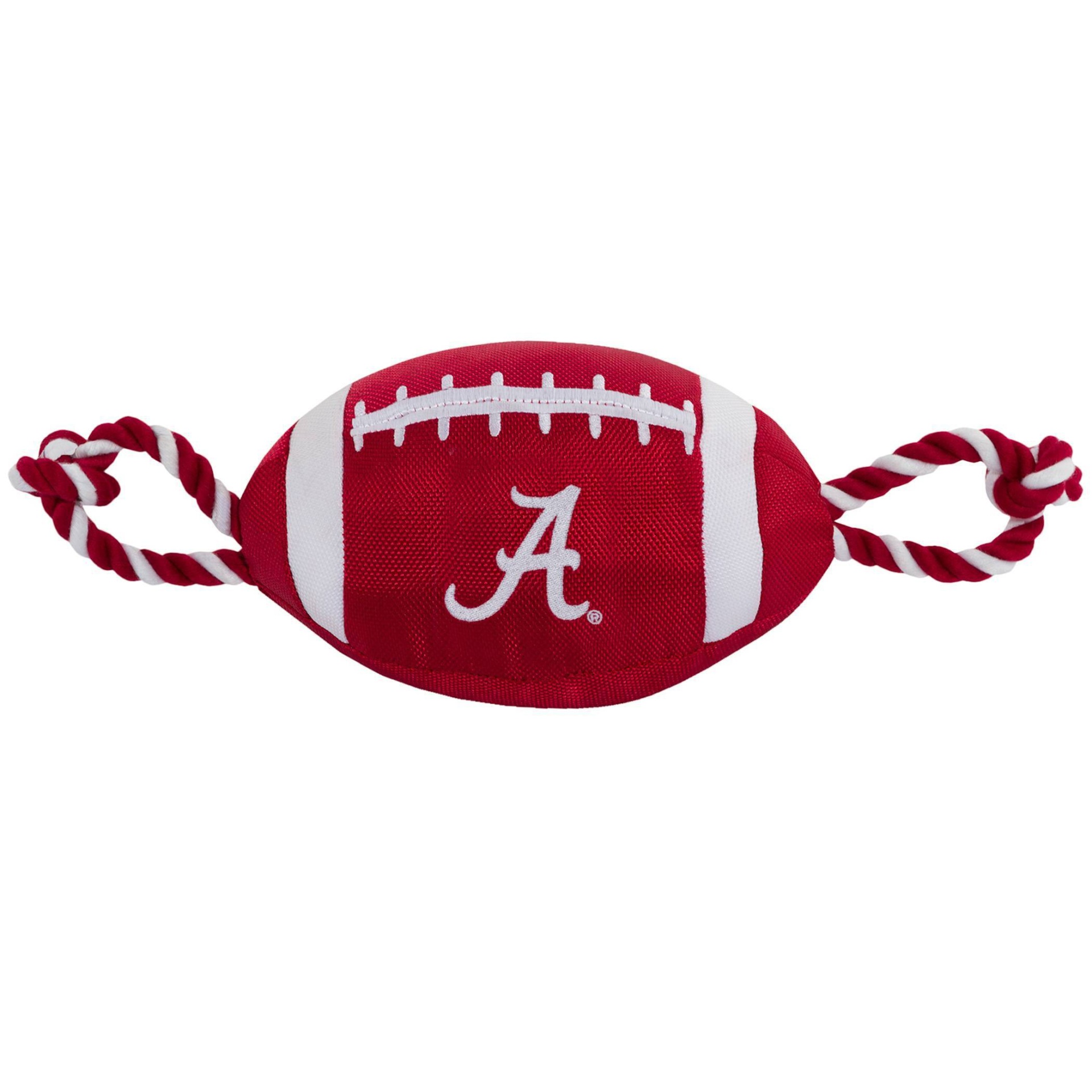 slide 1 of 2, NCAA Alabama Crimson Tide Nylon Football Dog Toy, 1 ct