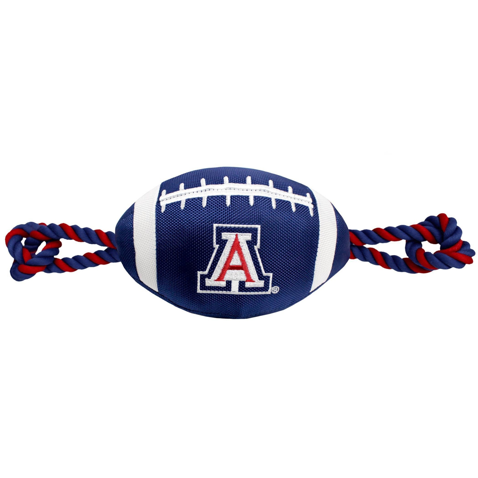 slide 1 of 2, NCAA Arizona Wildcats Nylon Football Dog Toy, 1 ct