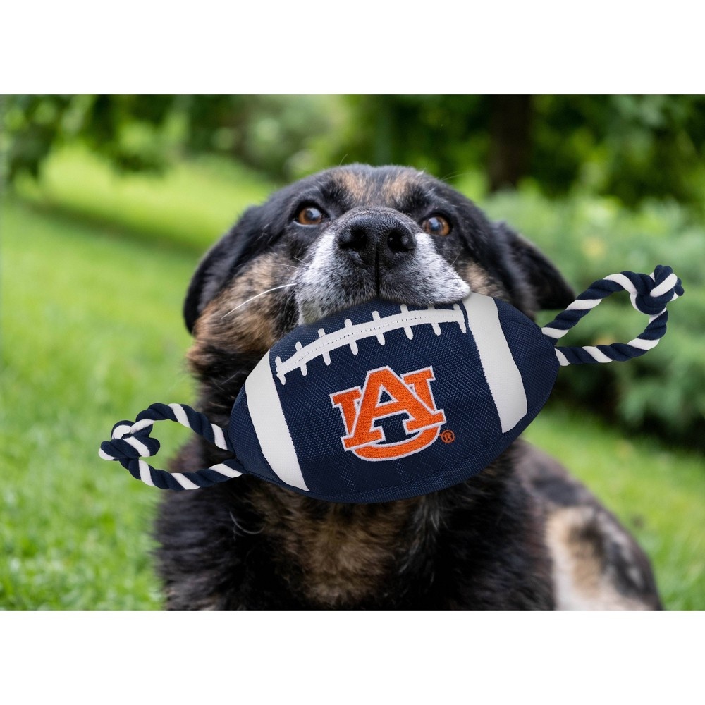 slide 2 of 2, NCAA Auburn Tigers Nylon Football Dog Toy, 1 ct