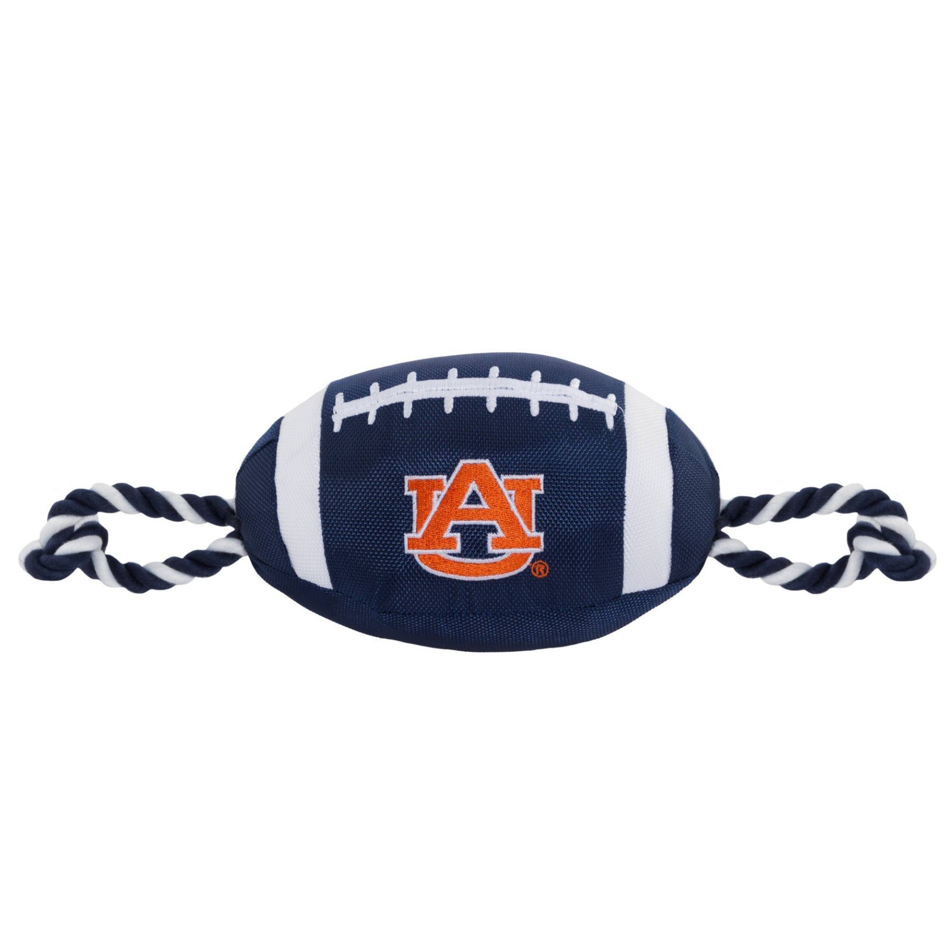 slide 1 of 2, NCAA Auburn Tigers Nylon Football Dog Toy, 1 ct