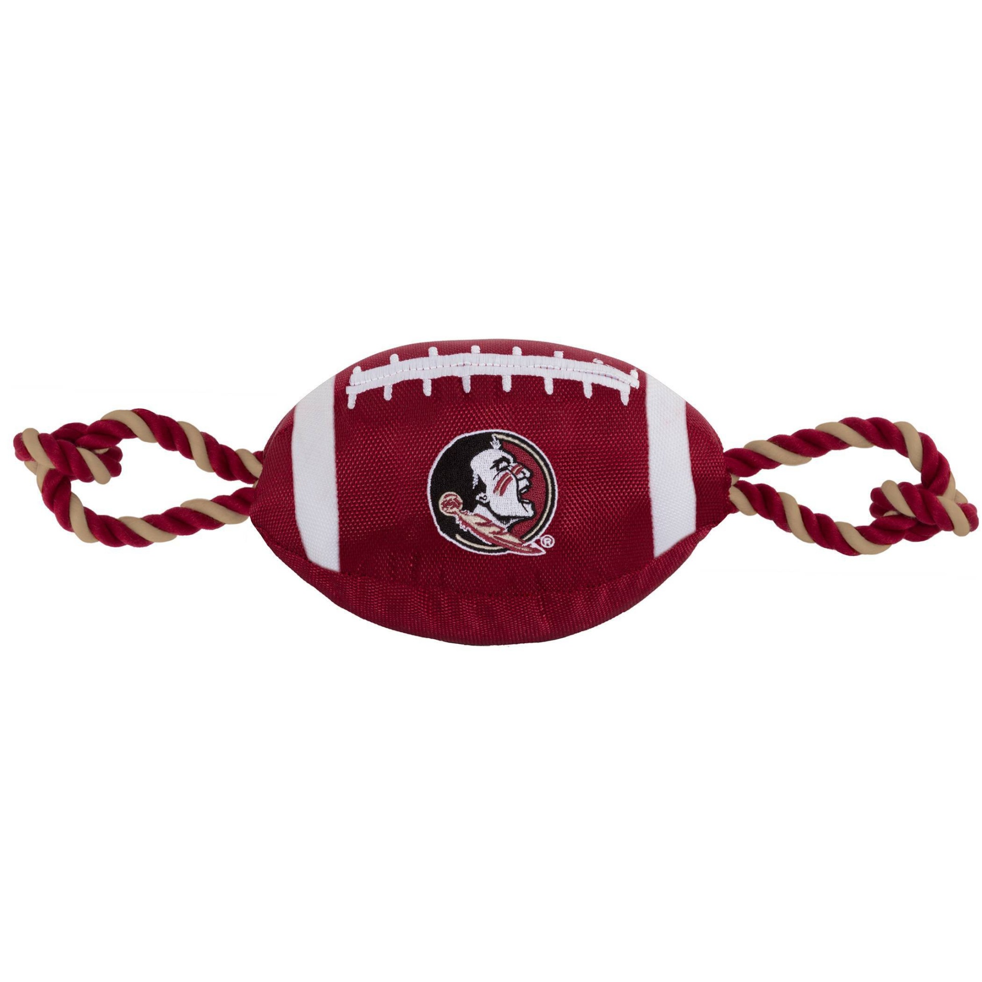 slide 1 of 2, NCAA Florida State Seminoles Nylon Football Dog Toy, 1 ct