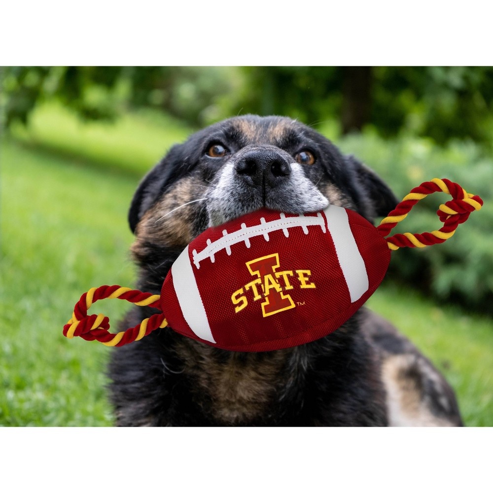 slide 2 of 2, NCAA Iowa State Cyclones Nylon Football Dog Toy, 1 ct