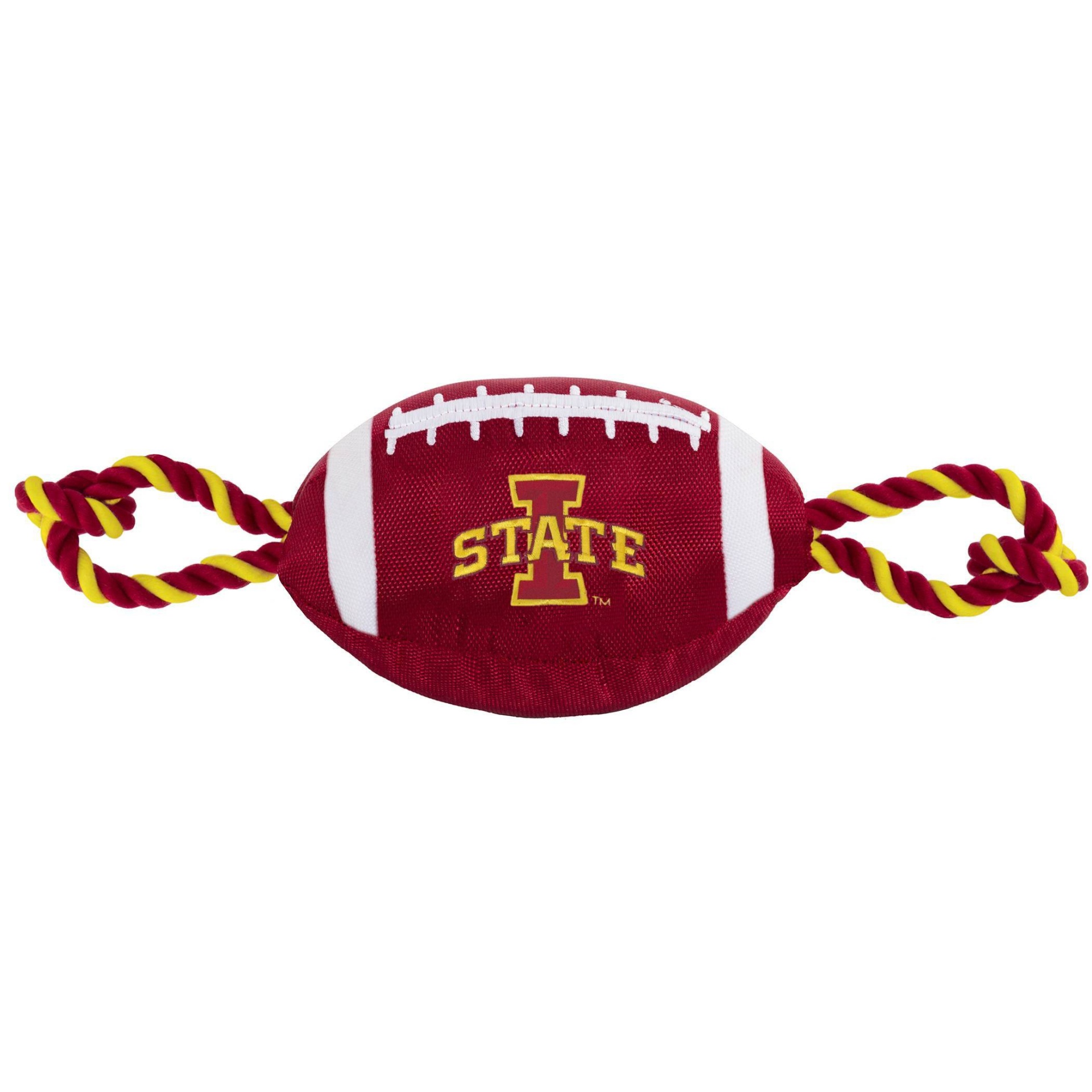 slide 1 of 2, NCAA Iowa State Cyclones Nylon Football Dog Toy, 1 ct