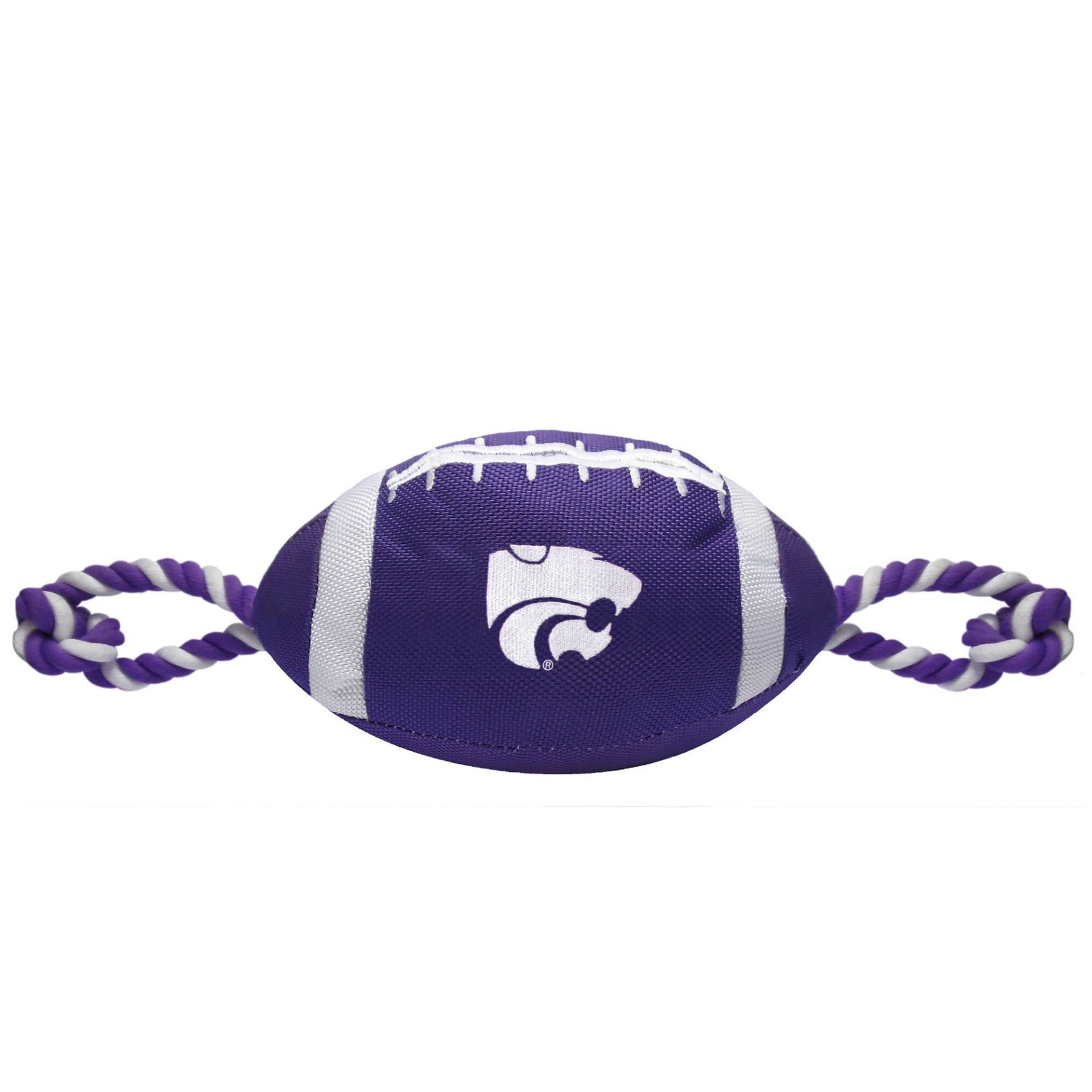 slide 1 of 2, NCAA Kansas State Wildcats Nylon Football Dog Toy, 1 ct