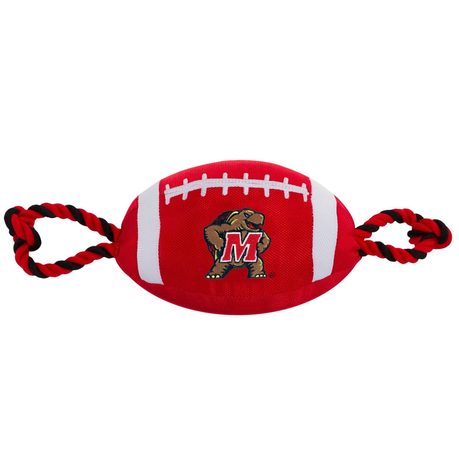 slide 1 of 1, NCAA Maryland Terrapins Nylon Football Dog Toy, 1 ct