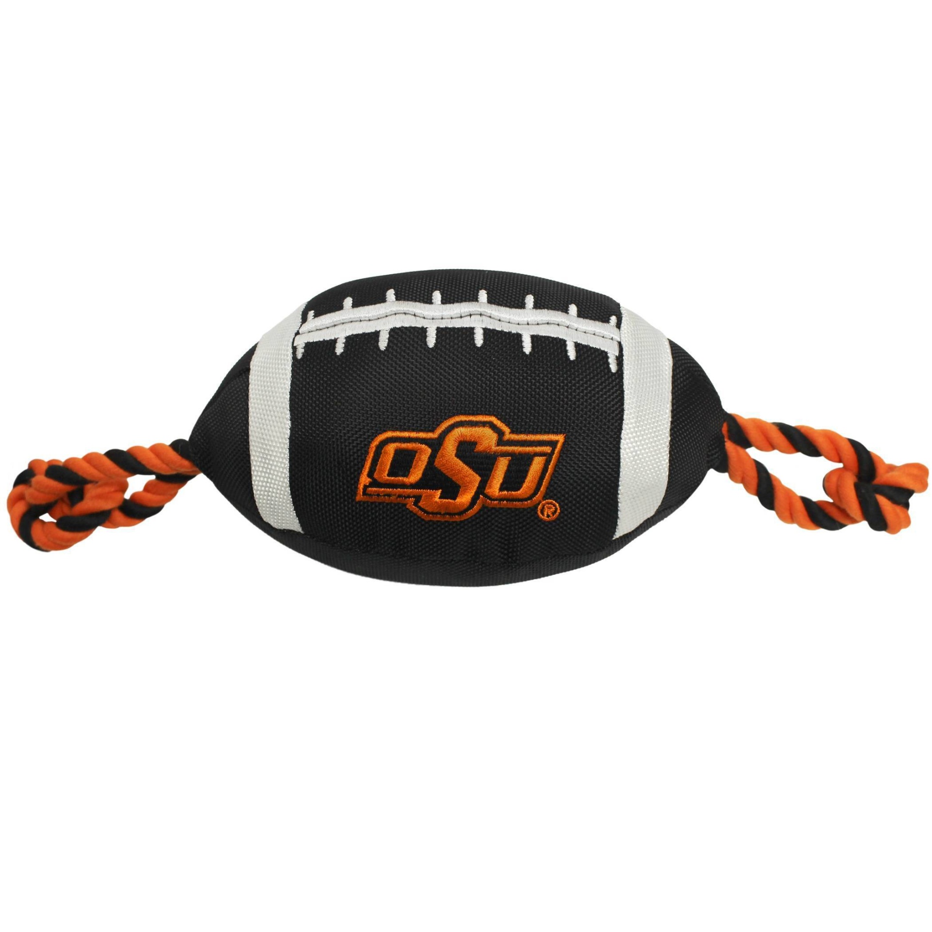 slide 1 of 1, NCAA Oklahoma State Cowboys Nylon Football Dog Toy, 1 ct