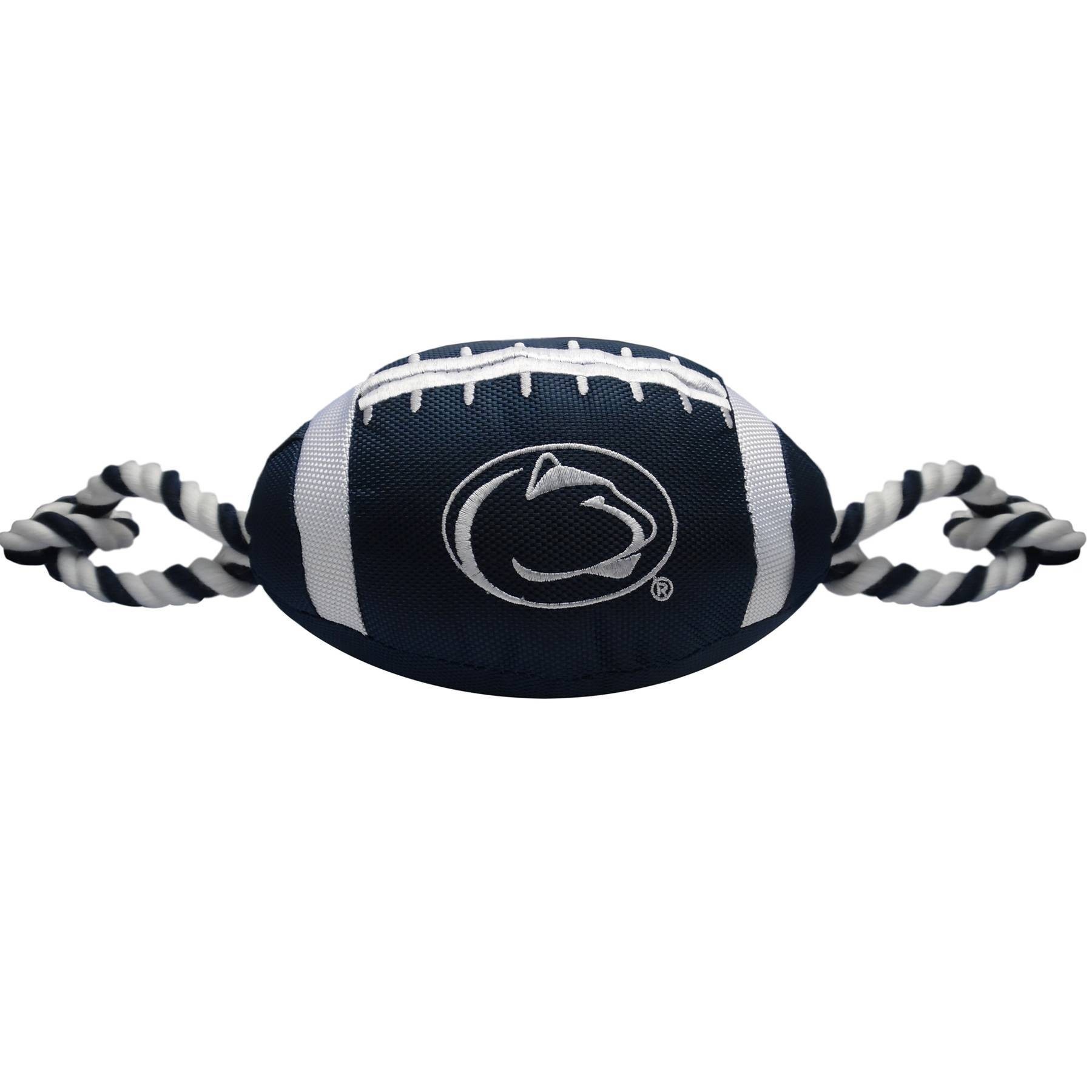 slide 1 of 2, NCAA Penn State Nittany Lions Nylon Football Dog Toy, 1 ct