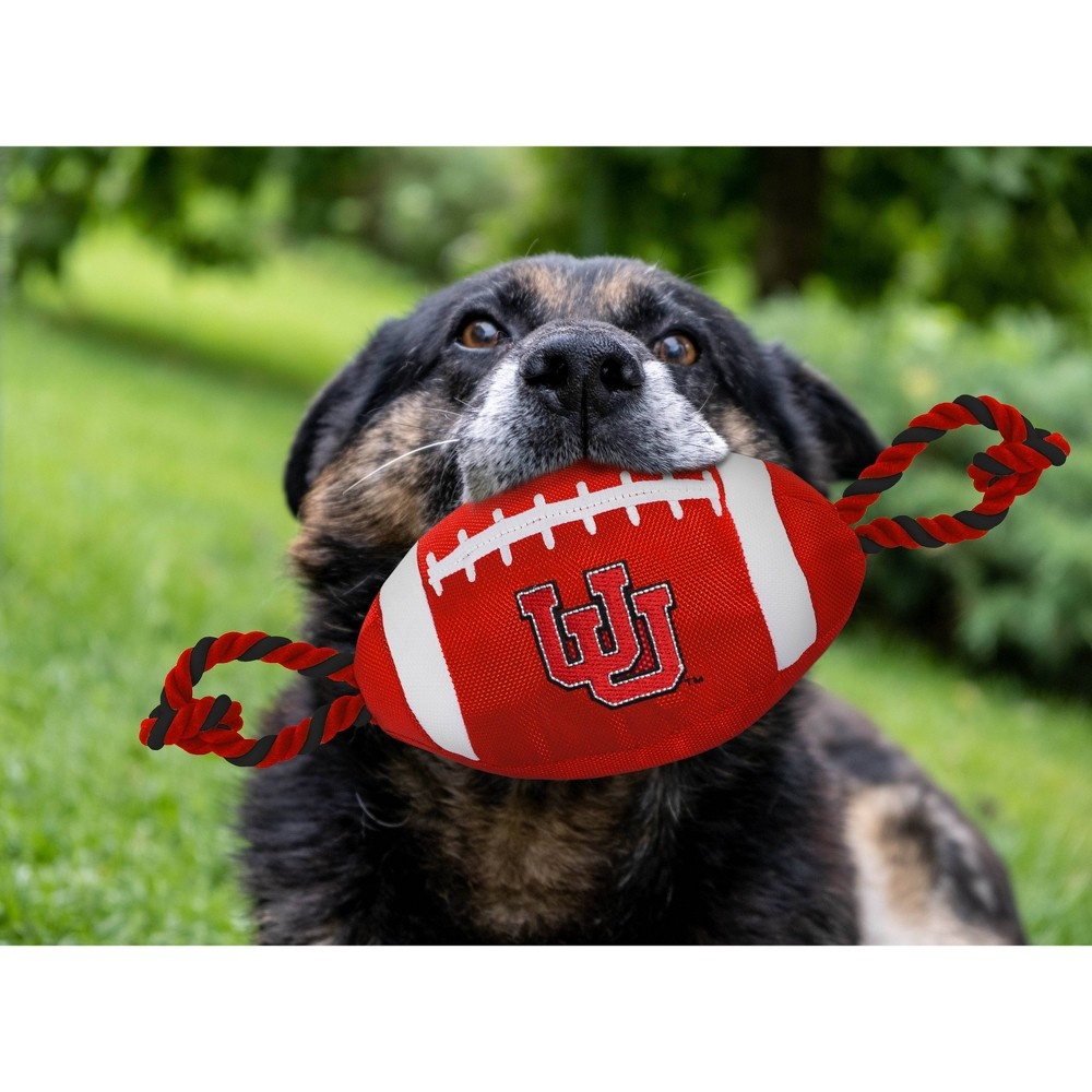 slide 2 of 2, NCAA Utah Utes Nylon Football Dog Toy, 1 ct