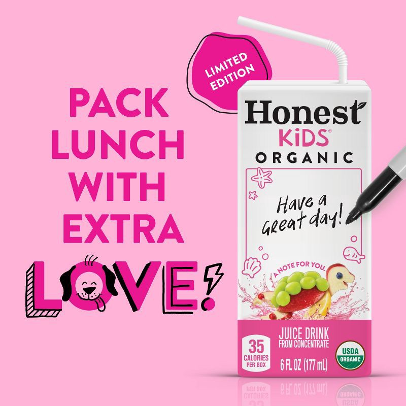 slide 2 of 9, Honest Kids Organic Berry Lemonade Juice Drink - 8pk/6 fl oz Boxes, 8 ct; 6 fl oz