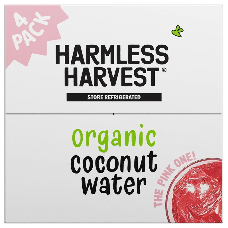 slide 4 of 4, Harmless Harvest Organic Coconut Water - 4ct/12 fl oz, 4 ct; 12 fl oz