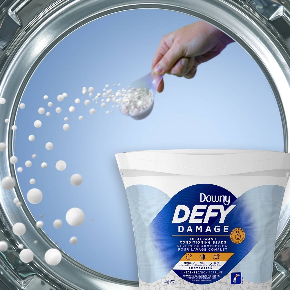 slide 9 of 9, DownyDefyDamageTotal-Wash Fresh Scent ConditioningBeads, 18.1 oz