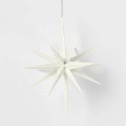 Plastic Spike Starburst Christmas Tree Ornament White - Wondershop™: Indoor