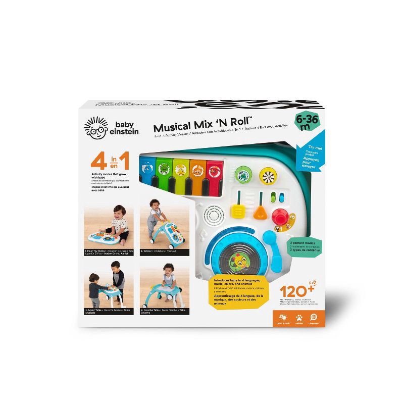 slide 13 of 17, Baby Einstein Musical Mix ‘N Roll 4-in-1 Baby Walker and Activity Table, 1 ct