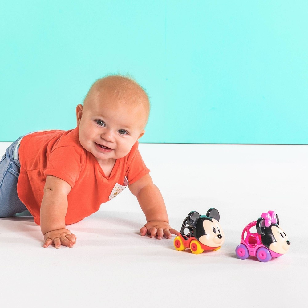 slide 4 of 8, Disney Baby Bright Starts Disney Go Grippers Mickey or Minnie Assortment - 1 Car (Styles May Vary), 1 ct