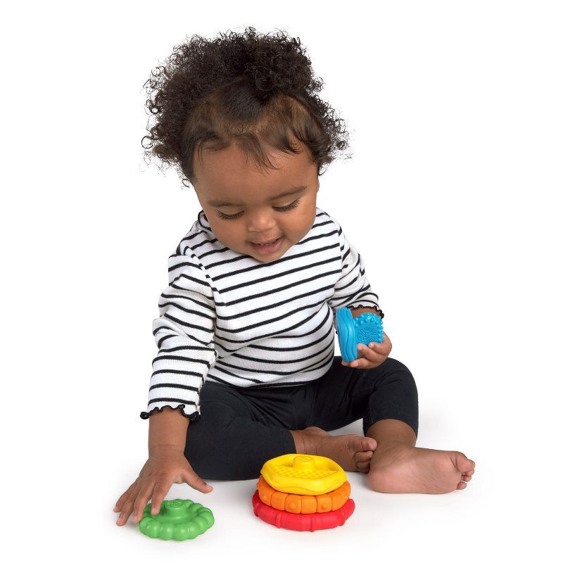 slide 6 of 12, Baby Einstein Stack & Teethe Multi-Textured Teether Toy, 1 ct