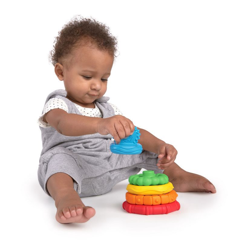 slide 8 of 12, Baby Einstein Stack & Teethe Multi-Textured Teether Toy, 1 ct