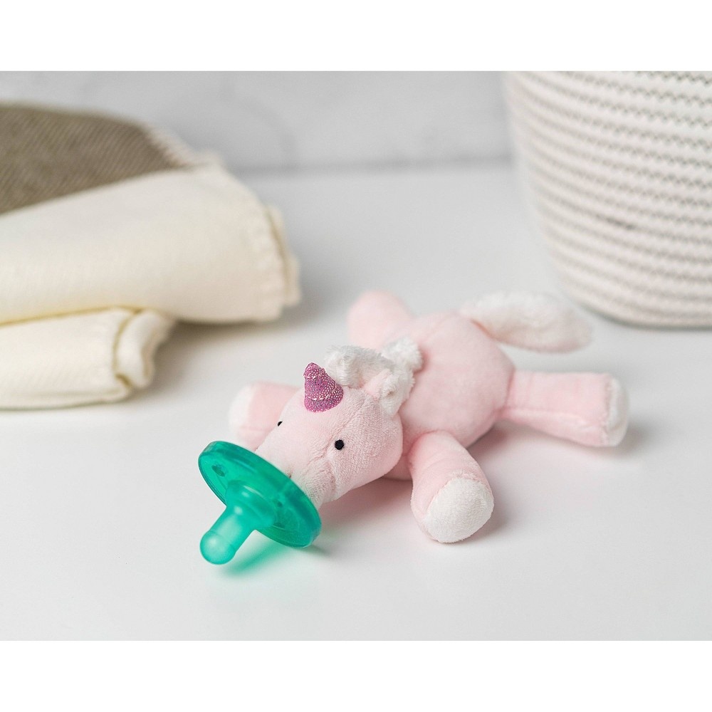 slide 4 of 6, WubbaNub Pink Unicorn Pacifiers, 1 ct