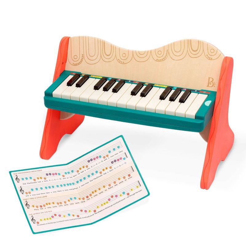 slide 4 of 5, B. toys Wooden Toy Piano - Mini Maestro, 1 ct