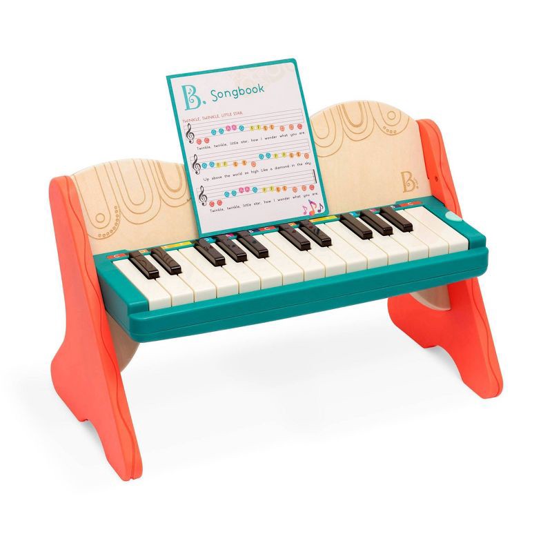 slide 1 of 5, B. toys Wooden Toy Piano - Mini Maestro, 1 ct