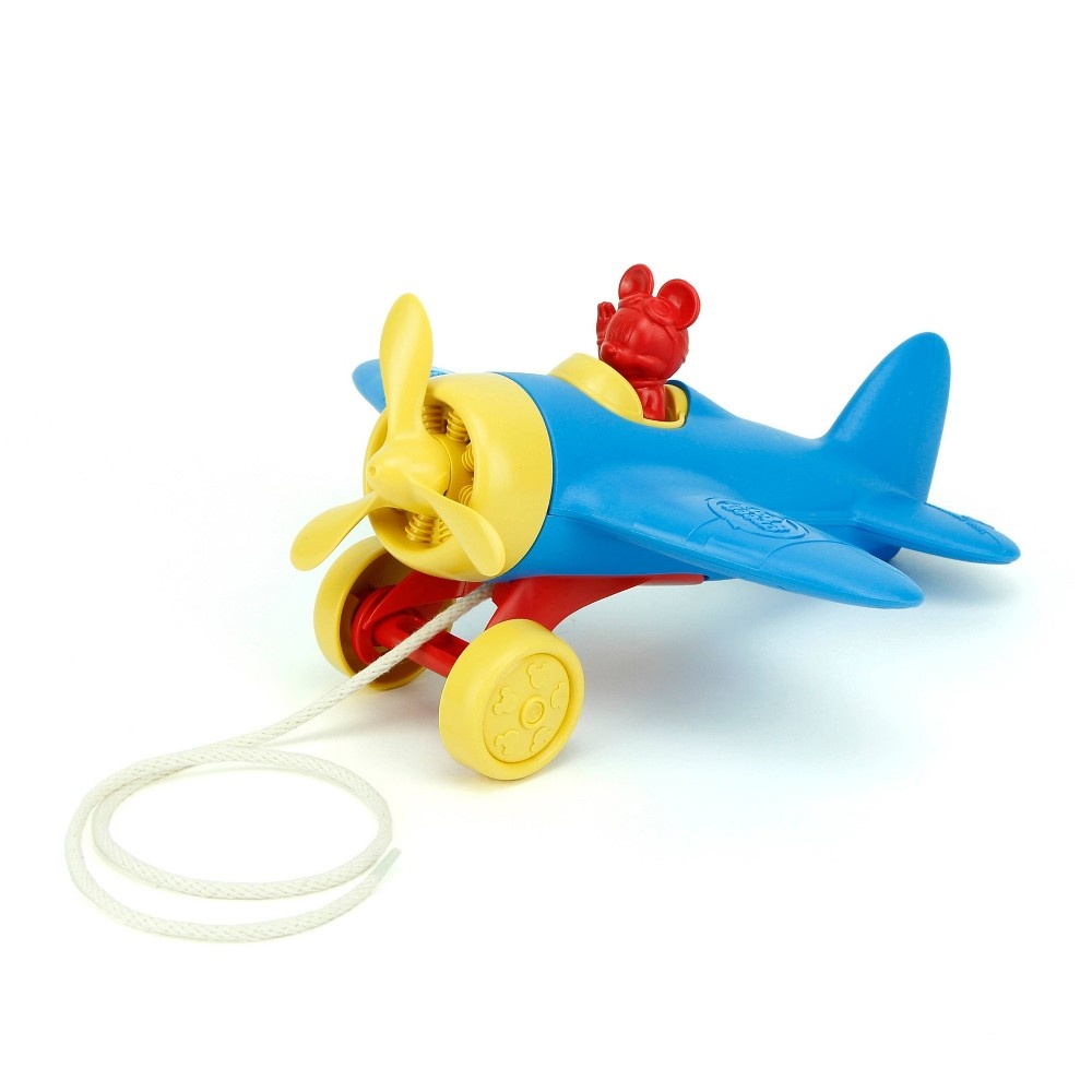 slide 2 of 7, Green Toys Mickey Mouse Airplane Pull Toy, 1 ct