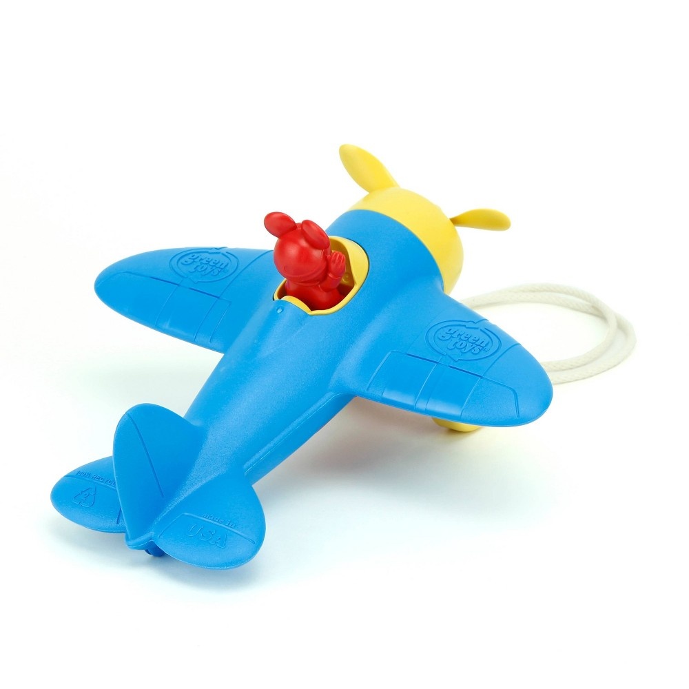 slide 3 of 7, Green Toys Mickey Mouse Airplane Pull Toy, 1 ct