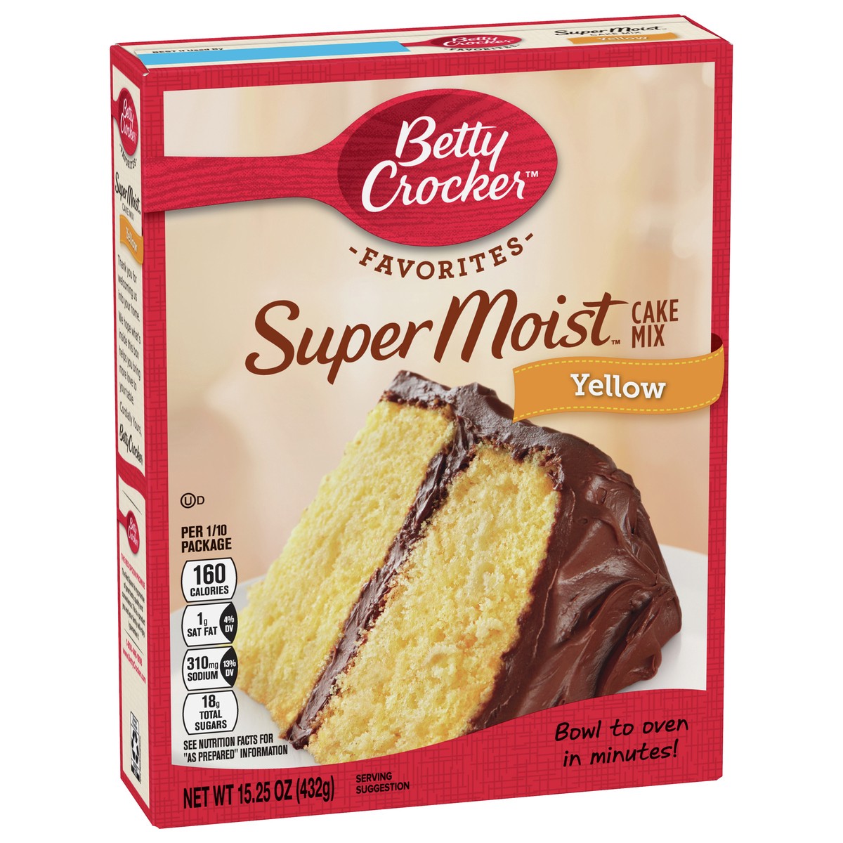 slide 2 of 9, Betty Crocker Super Moist Yellow Cake Mix, 15.25 oz., 15.25 oz