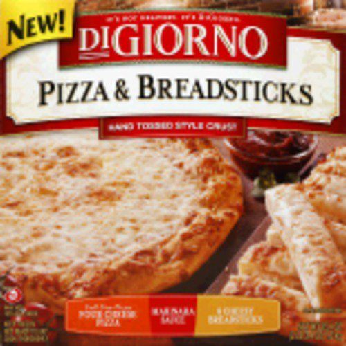 slide 1 of 4, DiGiorno Pizza and Breadsticks Four Cheese Pizza and Cheesy Breadsticks With Marinara Sauce, 35.4 oz