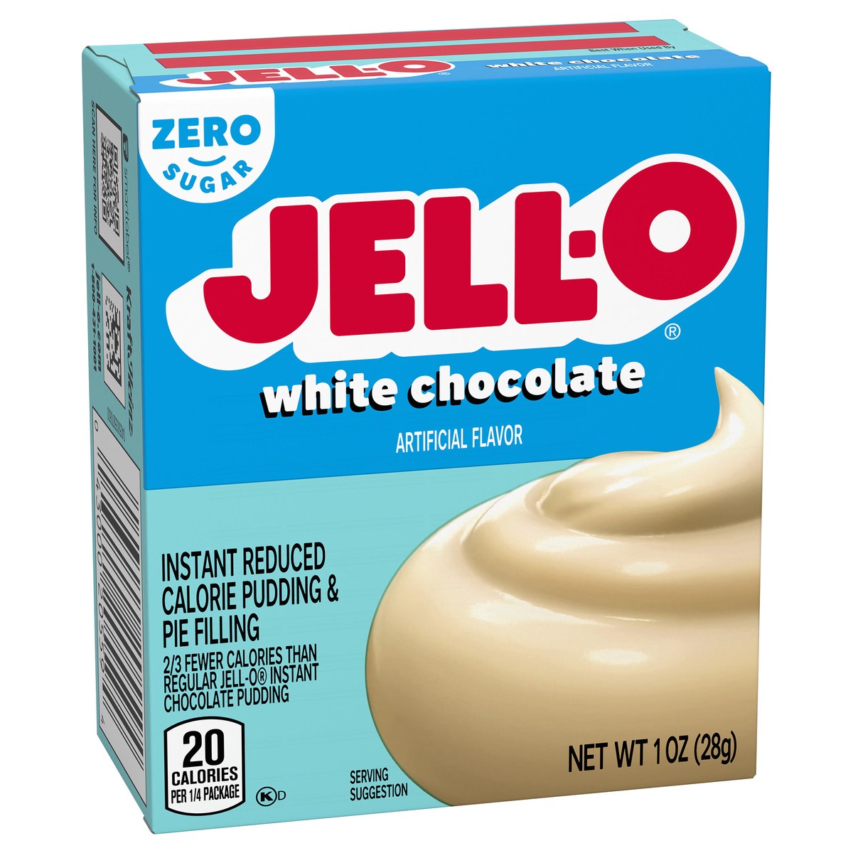 slide 2 of 9, Jell-O White Chocolate Artificially Flavored Zero Sugar Instant Reduced Calorie Pudding & Pie Filling Mix, 1 oz. Box, 1 oz