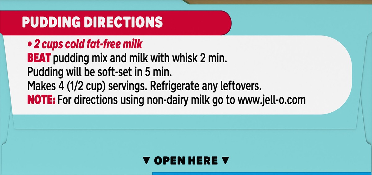 slide 8 of 9, Jell-O White Chocolate Artificially Flavored Zero Sugar Instant Reduced Calorie Pudding & Pie Filling Mix, 1 oz. Box, 1 oz