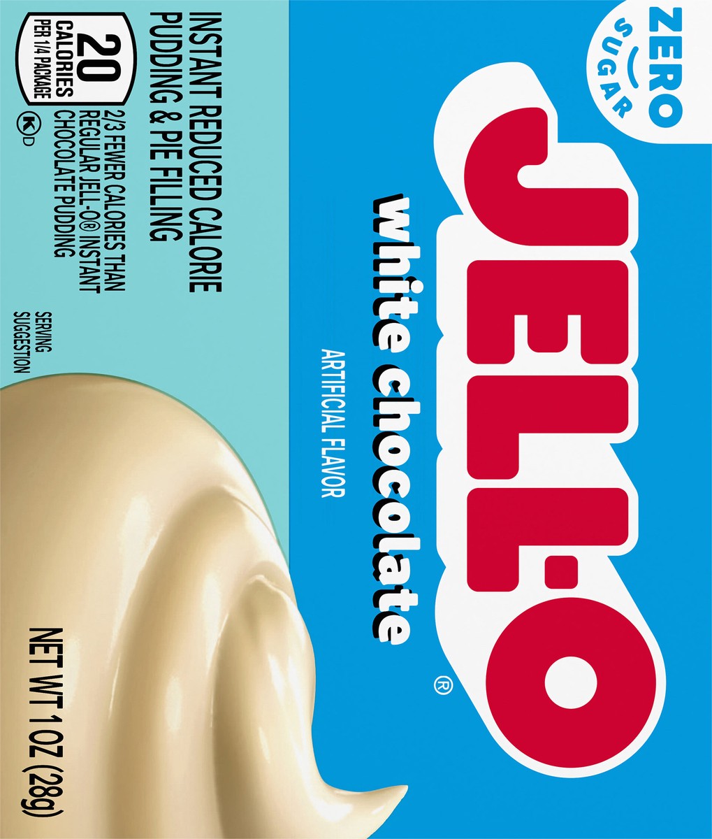 slide 3 of 9, Jell-O White Chocolate Artificially Flavored Zero Sugar Instant Reduced Calorie Pudding & Pie Filling Mix, 1 oz. Box, 1 oz