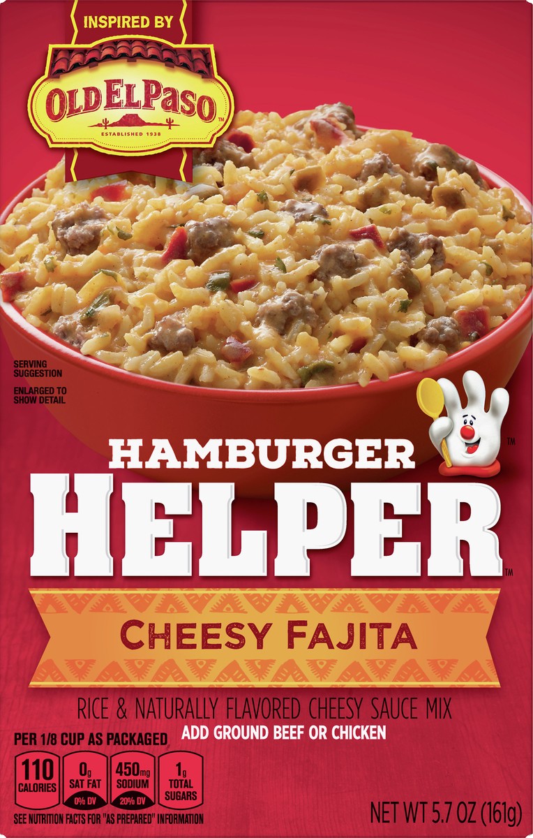 slide 1 of 9, Hamburger Helper Cheesy Cheesy Fajita 5.7 oz, 5.7 oz