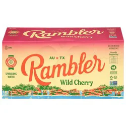 Rambler Wild Cherry Sparkling Water - 8 pk 12 fl oz