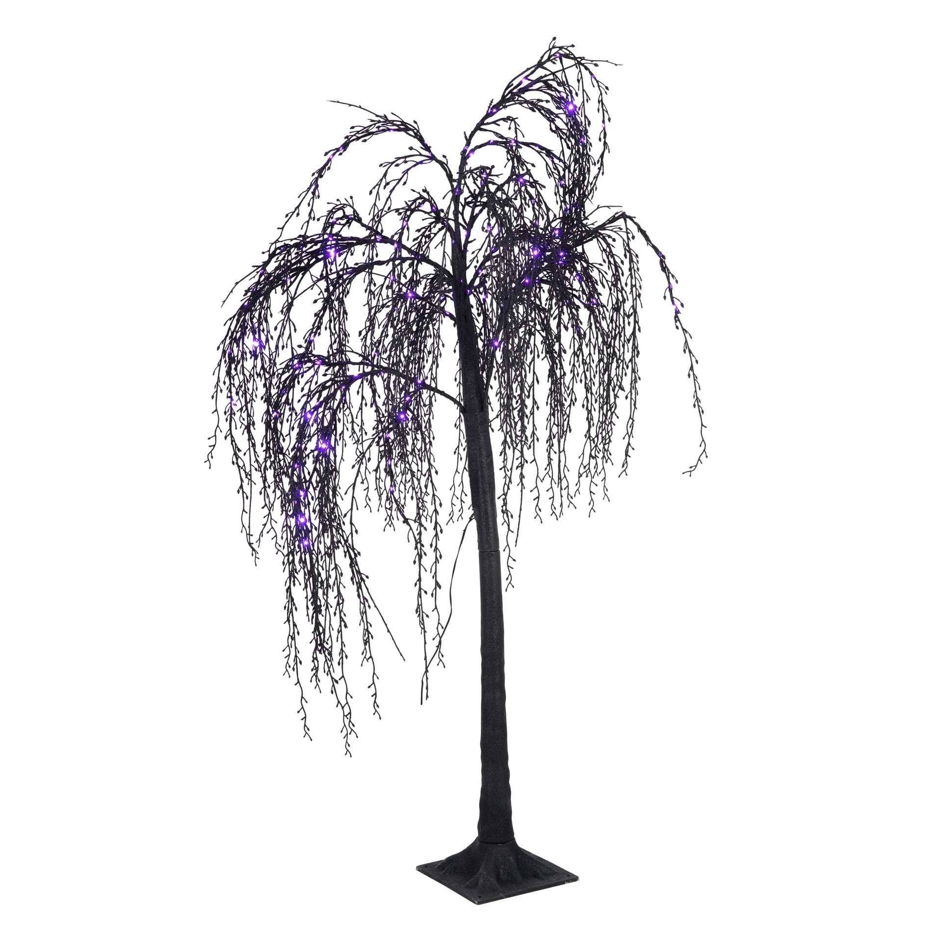slide 2 of 4, 5ft. Purple Led Lighted Willow Tree By Ashland, 5 ft