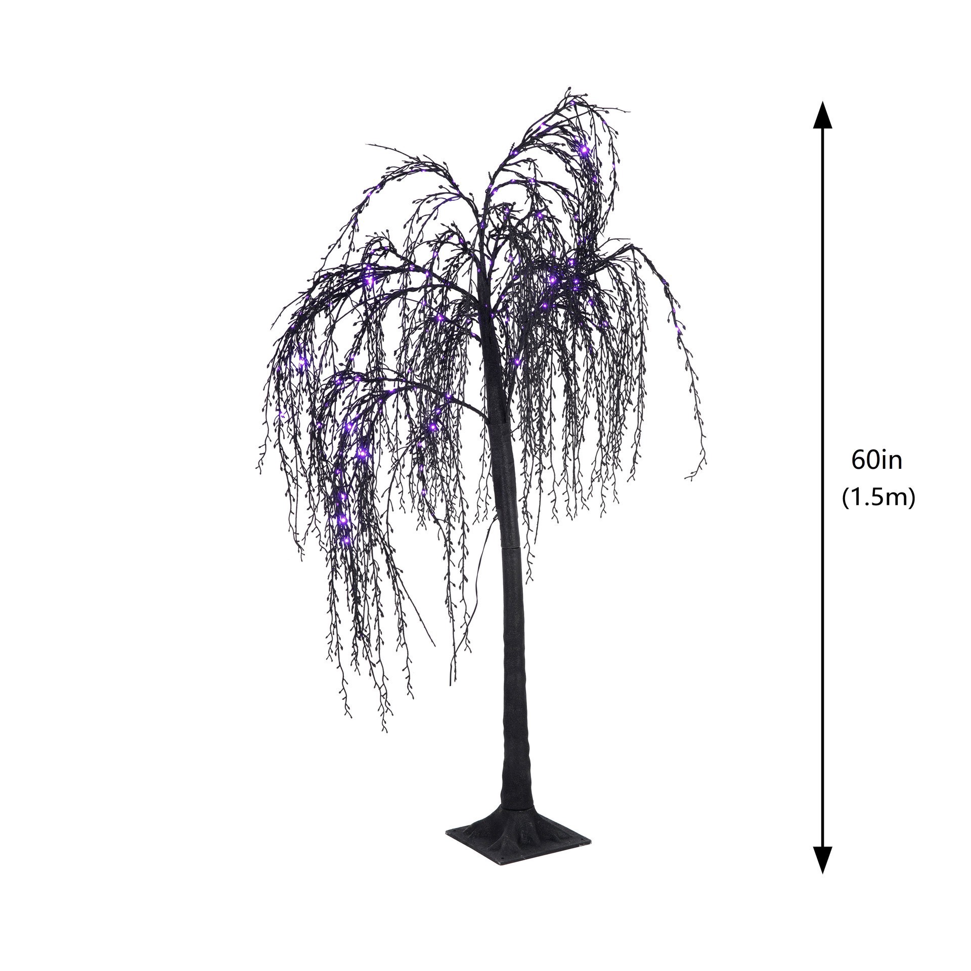 slide 3 of 4, 5ft. Purple Led Lighted Willow Tree By Ashland, 5 ft