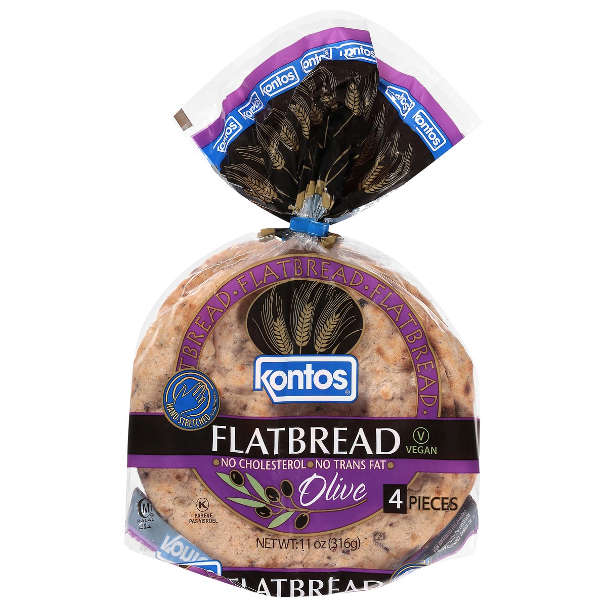 slide 1 of 14, Kontos Olive Flatbread - 4 Each, 4 ct