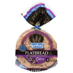 Kontos Olive Flatbread - 4 Each