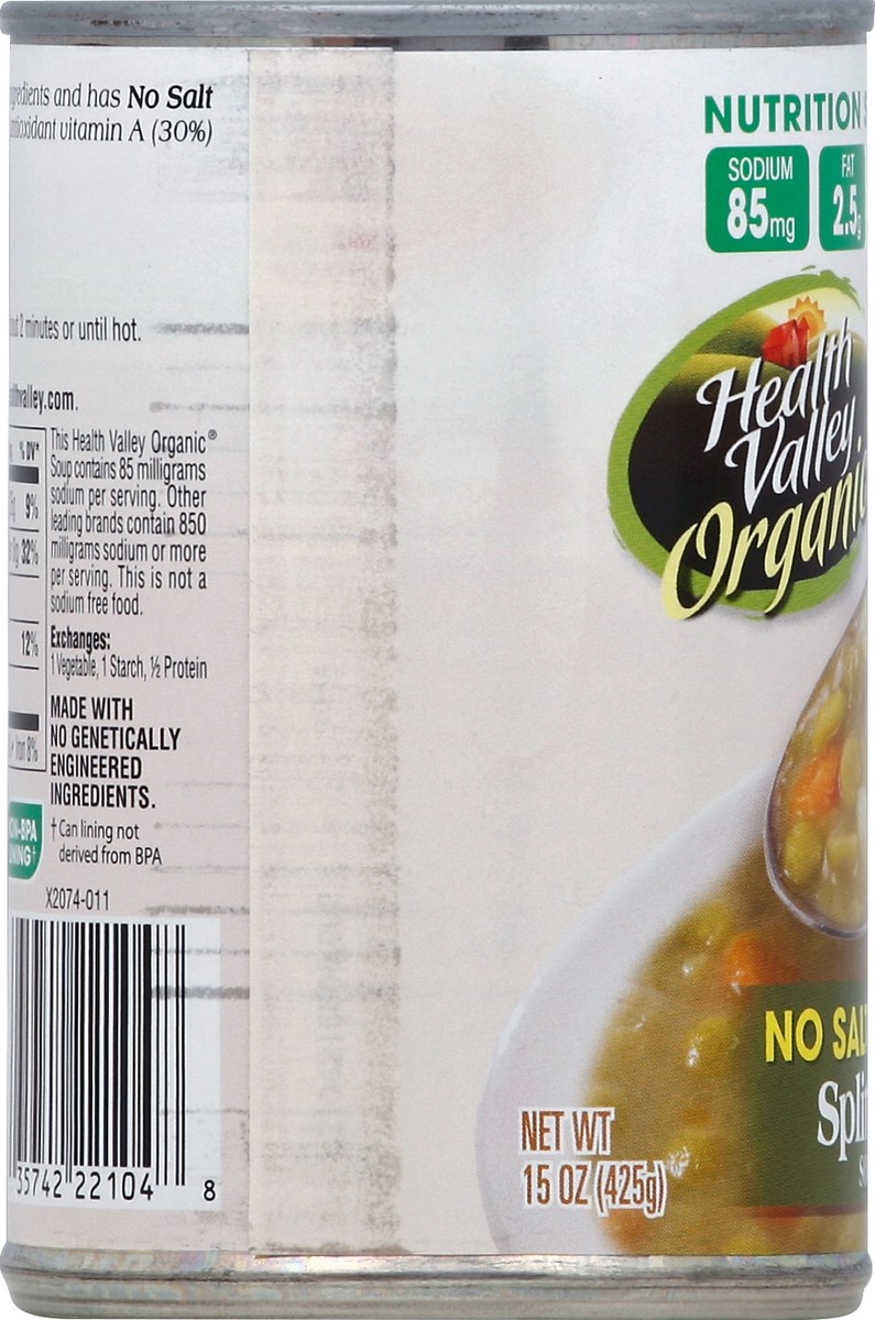 slide 3 of 6, Health Valley No Salt Added Lentil Soup, 15 fl oz