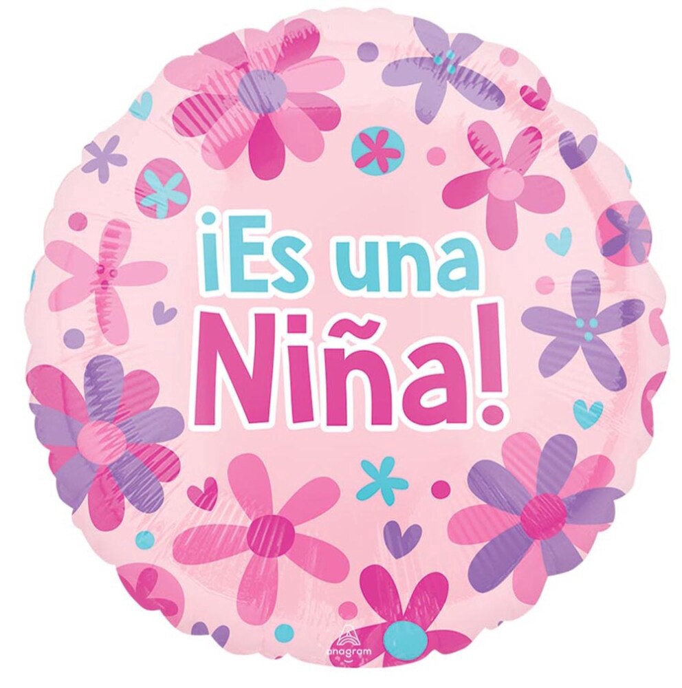 slide 1 of 1, Es Una Niña! Helium Filled Balloon, 1 ct