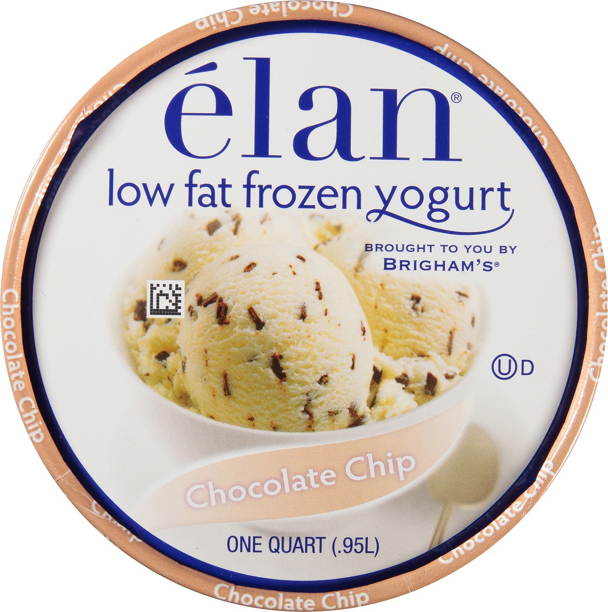 slide 2 of 8, Elan élan Chocolate Chip Frozen Yogurt, 1 Quart, 1 qt