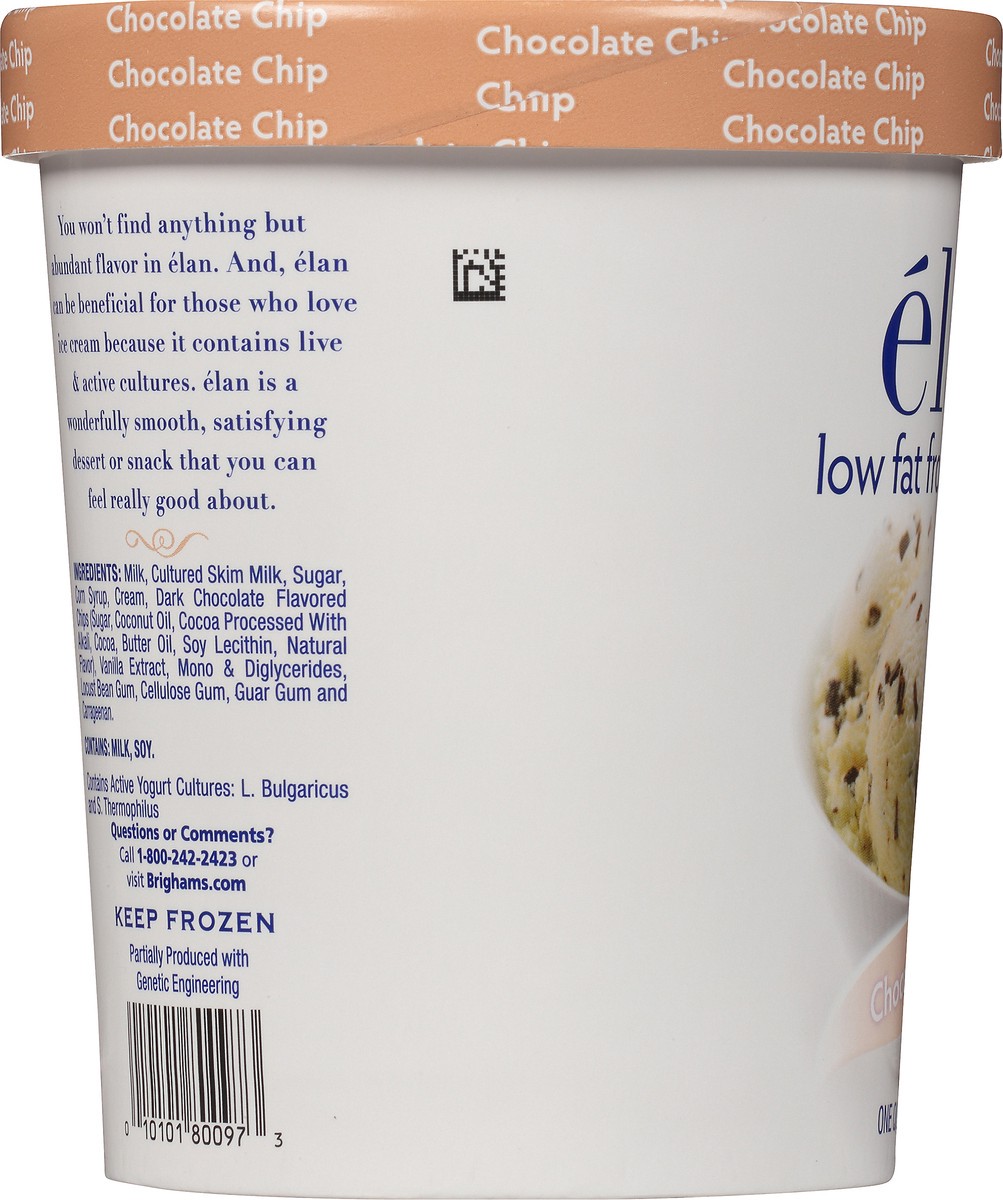 slide 8 of 8, Elan élan Chocolate Chip Frozen Yogurt, 1 Quart, 1 qt