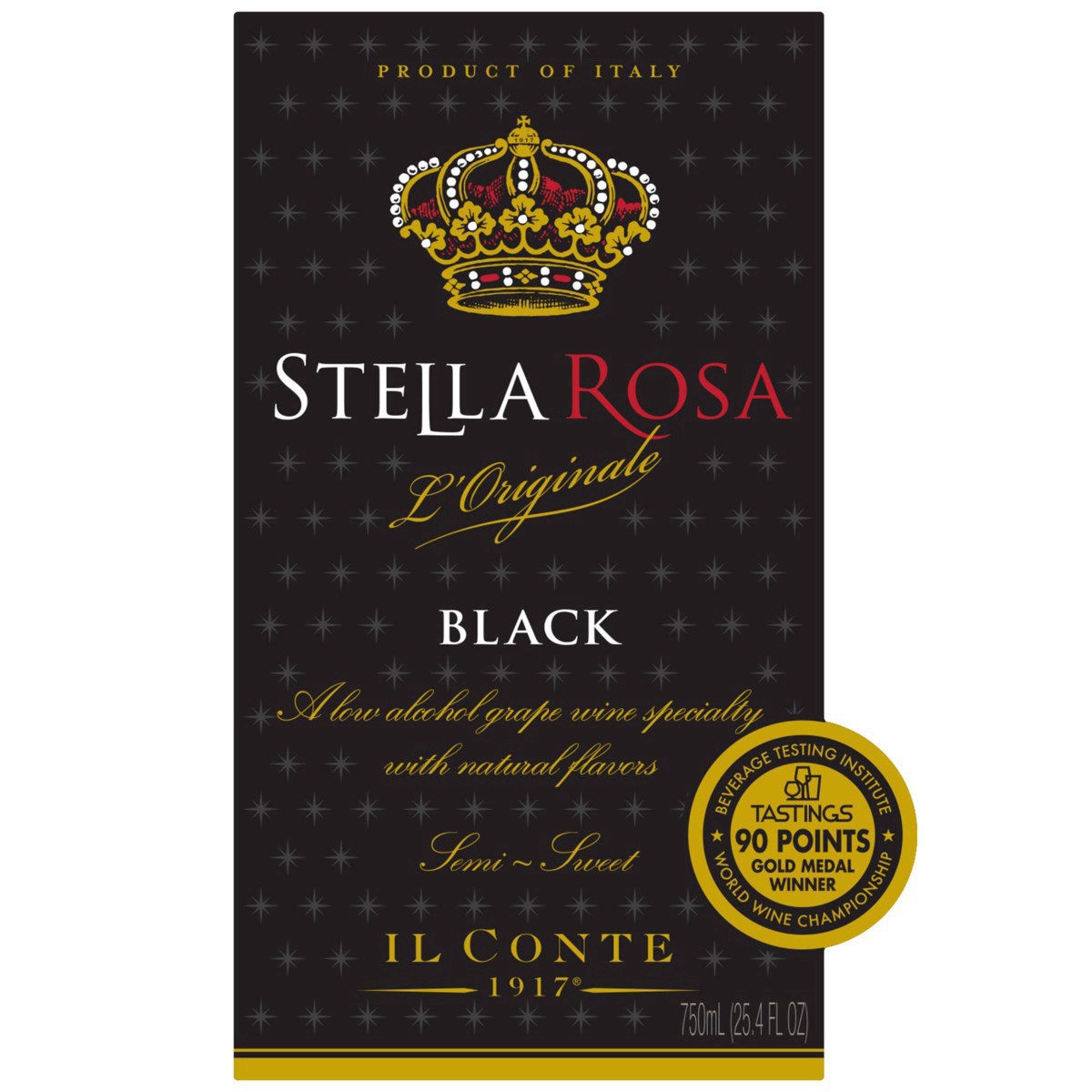 slide 10 of 95, Stella Rosa Black Semi-Sweet Red Wine 750mL, 25.4 fl oz