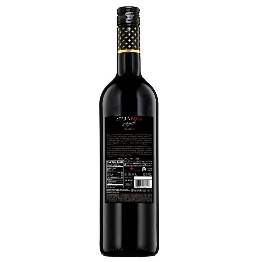 slide 69 of 95, Stella Rosa Black Semi-Sweet Red Wine 750mL, 25.4 fl oz