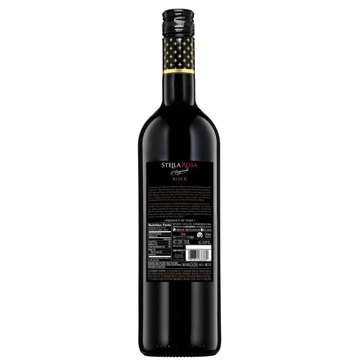 slide 90 of 95, Stella Rosa Black Semi-Sweet Red Wine 750mL, 25.4 fl oz