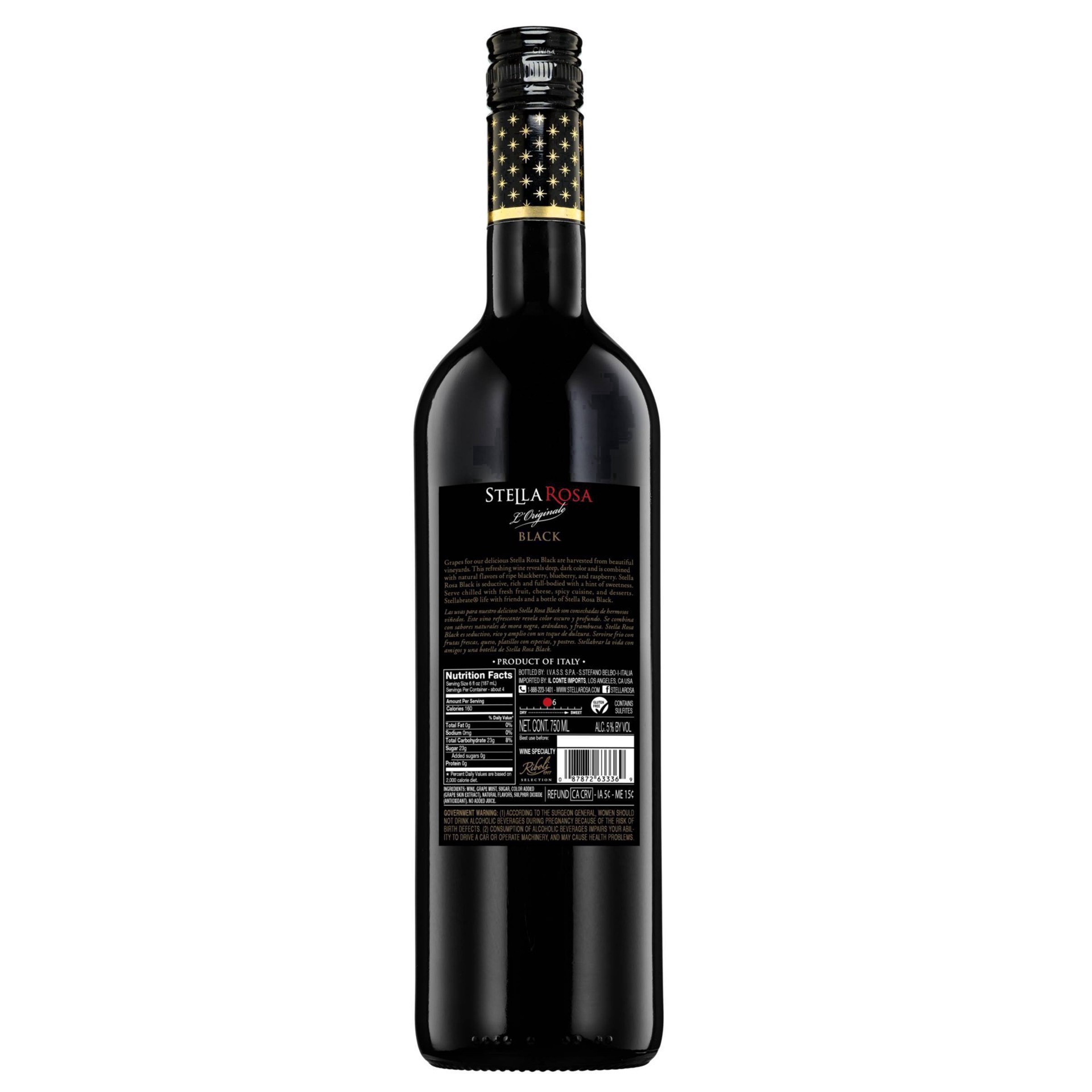 slide 78 of 95, Stella Rosa Black Semi-Sweet Red Wine 750mL, 25.4 fl oz