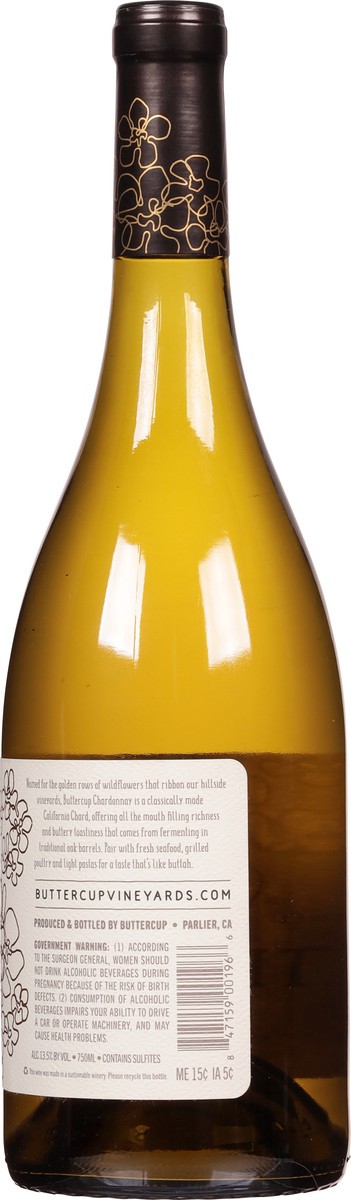 slide 9 of 9, Buttercup Barrel Fermented Chardonnay, 750 ml