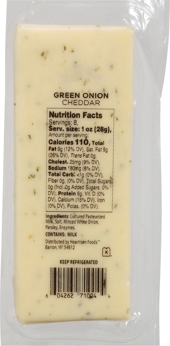 slide 2 of 9, Red Apple Cheese Cheddar Green Onion Cheese 8 oz, 8 oz