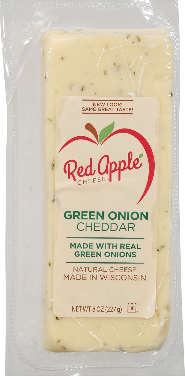 slide 6 of 9, Red Apple Cheese Cheddar Green Onion Cheese 8 oz, 8 oz